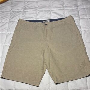 Flag & Anthem Khaki Flat Front Shorts with Classic Design